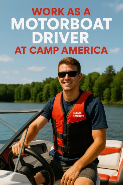 Monitor de campamento de verano en Estados Unidos como patrón de barco